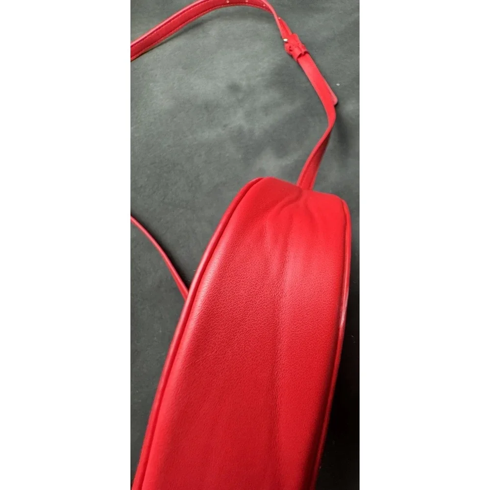 Disney Parks Minnie Mouse Icon Red Crossbody Bag Black Bow Adjustable Strap - Picture 5 of 11
